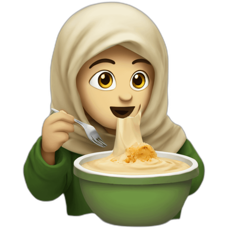 Hamas eating houmous emoji