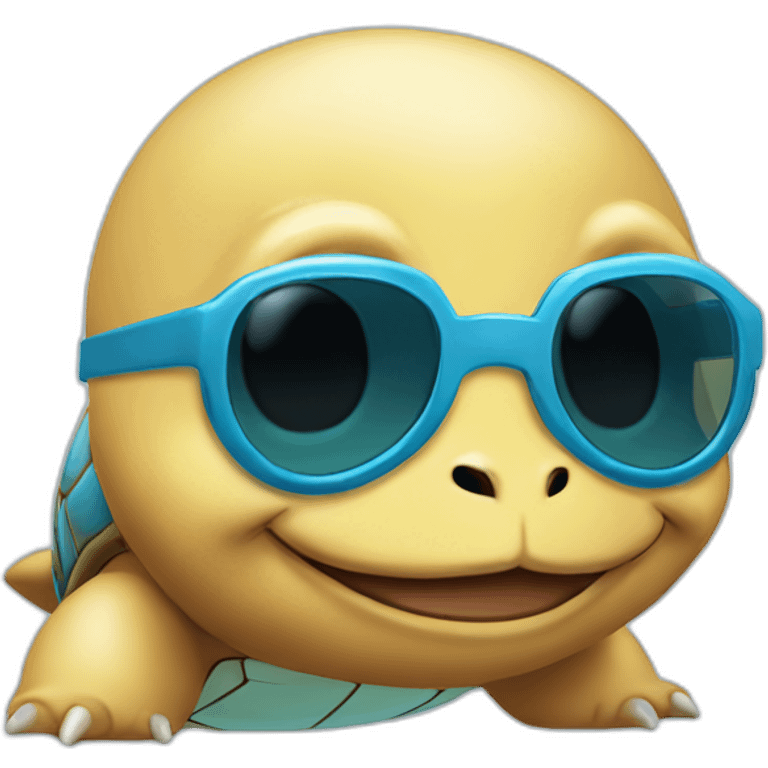 Squirtle with sunglass emoji