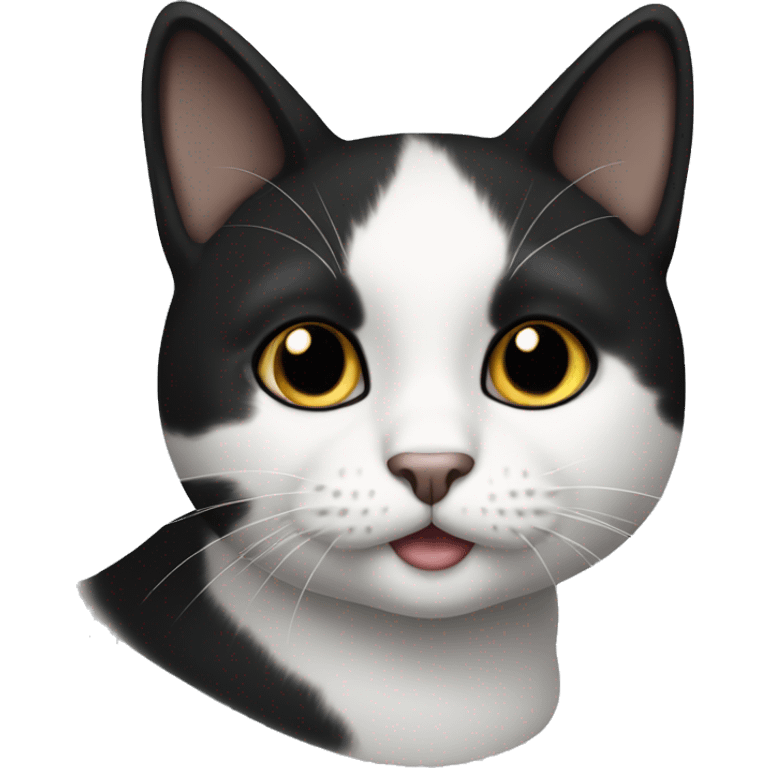 Black and white cat emoji