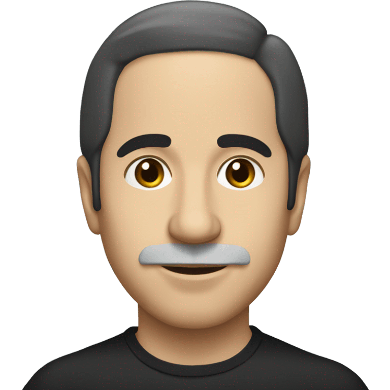 Paul Simon with dark straight hair and small beard emoji