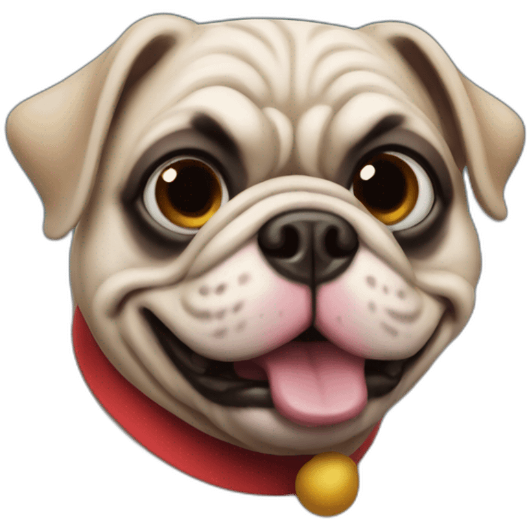 Pugpig clown emoji