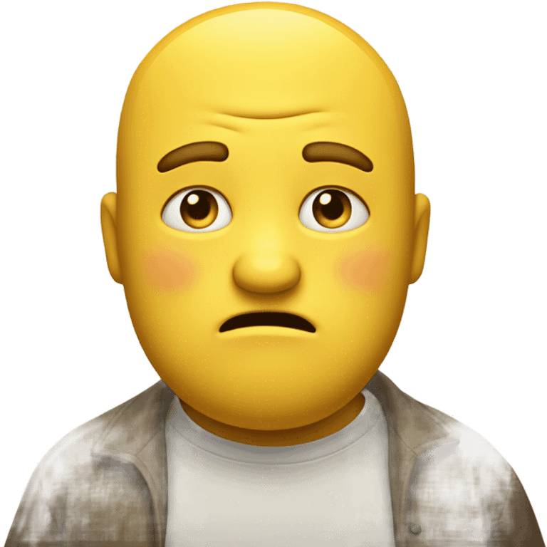 yellow sad fat emoji