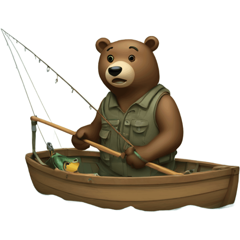 Bear fishing emoji