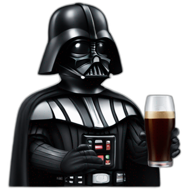 darth vader with a glass of fernet on his hand emoji