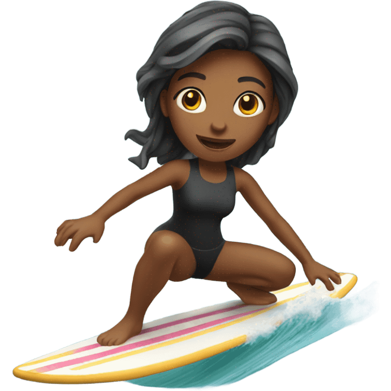 Girl surfing emoji