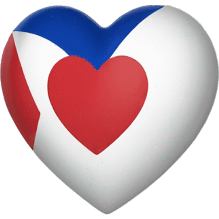 Heart in the colors of the french flag emoji