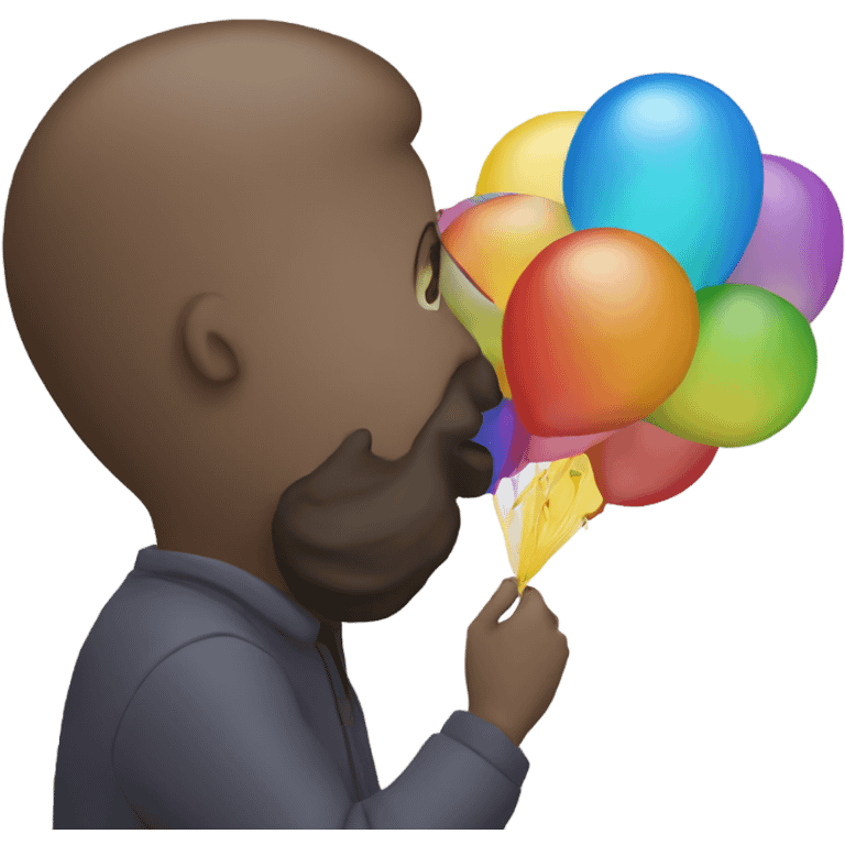 Person blowing into a balloon  emoji