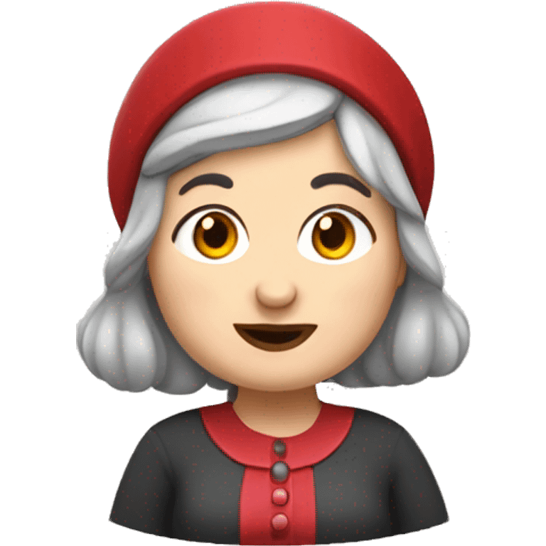 fat belarusian nanny with grey hair and a mole and red hearband emoji