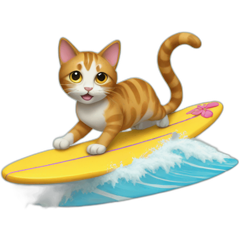 cat surf emoji