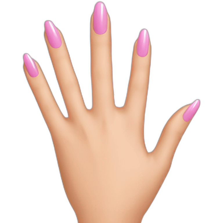 uñas rosa emoji