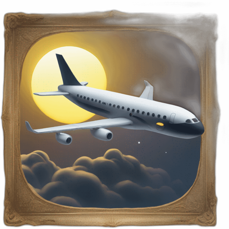 Chat Potté sur un avion qui se crash sur la lune de sang emoji