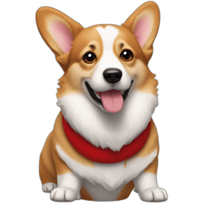 Corgi christmas emoji