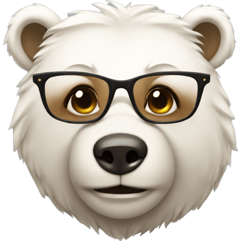 female bear with glasses emoji