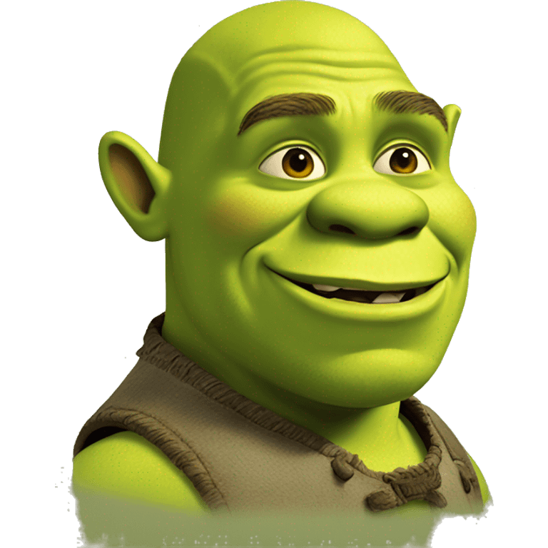 Shrek with JavaScript logo emoji