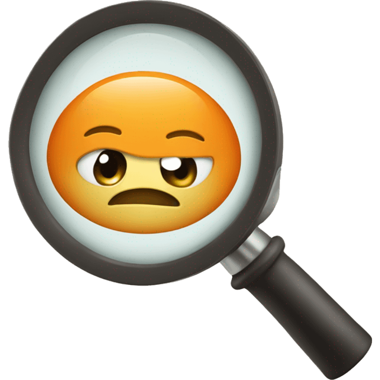 mandarin with bottom part a magnifying glass emoji