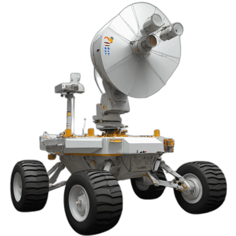 Yutu rover, four-wheeled, Satellite Antenna equiped emoji