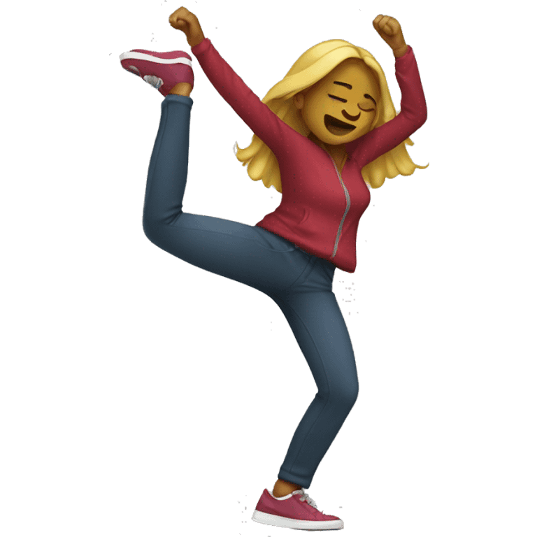 Woman dabbing emoji