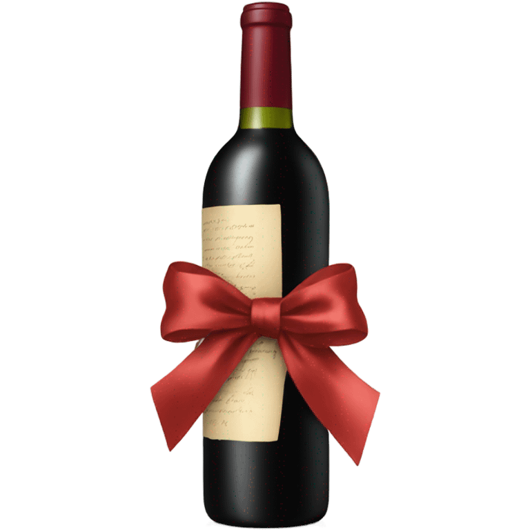 wine bottle with bow emoji