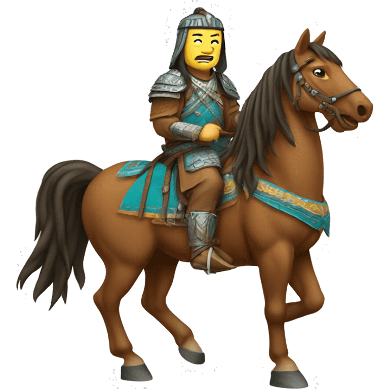 legendary Genghis Khan on horse emoji