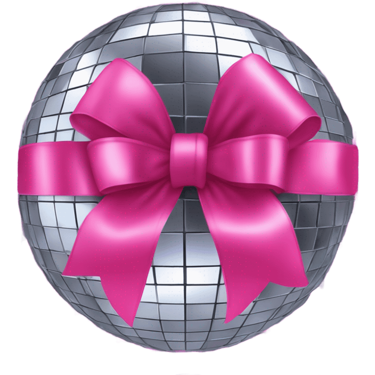 disco ball with a pink wbow emoji