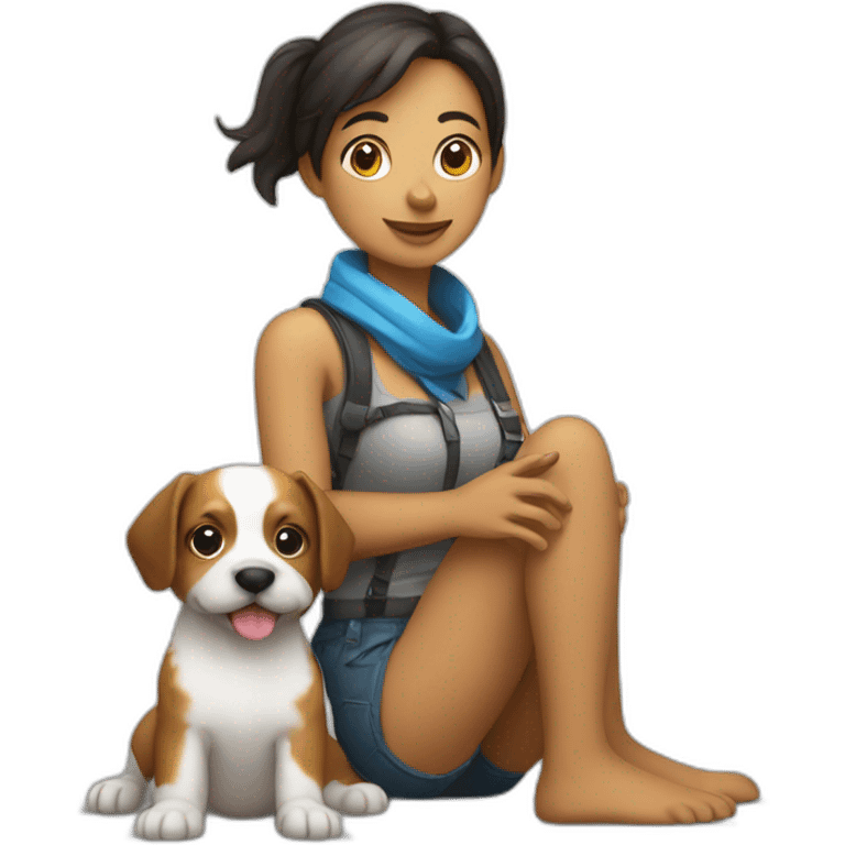 php women developer from france and love dog emoji