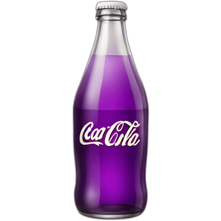 classic clear glass coke bottle on purple background  emoji