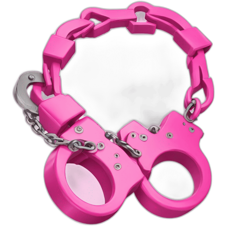 handcuffs pink emoji