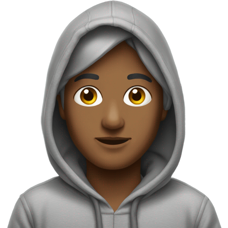 realistic grey hoodie emoji