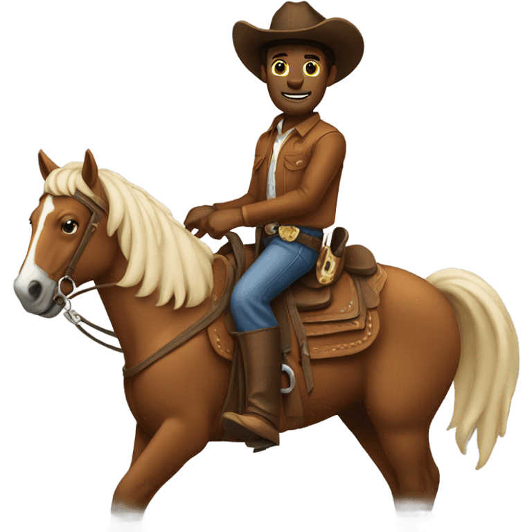 Horse riding a cowboy emoji