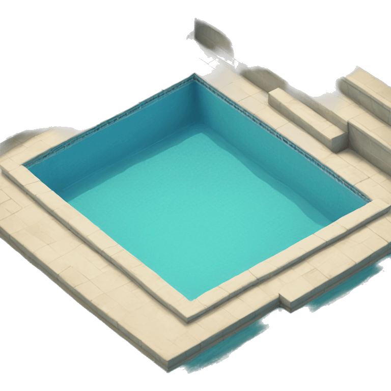 Square Swimming Pool with STeps inside emoji