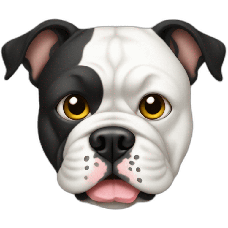 Mestizo bulldog blanco con lunares negros emoji