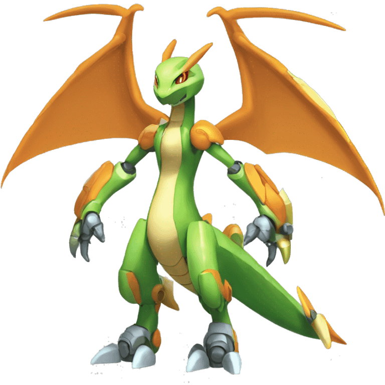 Mechanical Flygon-dragon-Charizard-raptor-Medabot-Mecha full body emoji