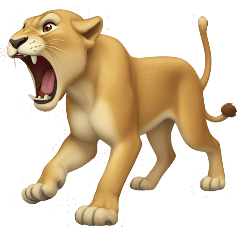 lioness roaring animated emoji