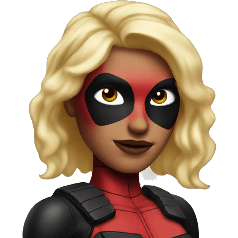 blond lady deadpool emoji