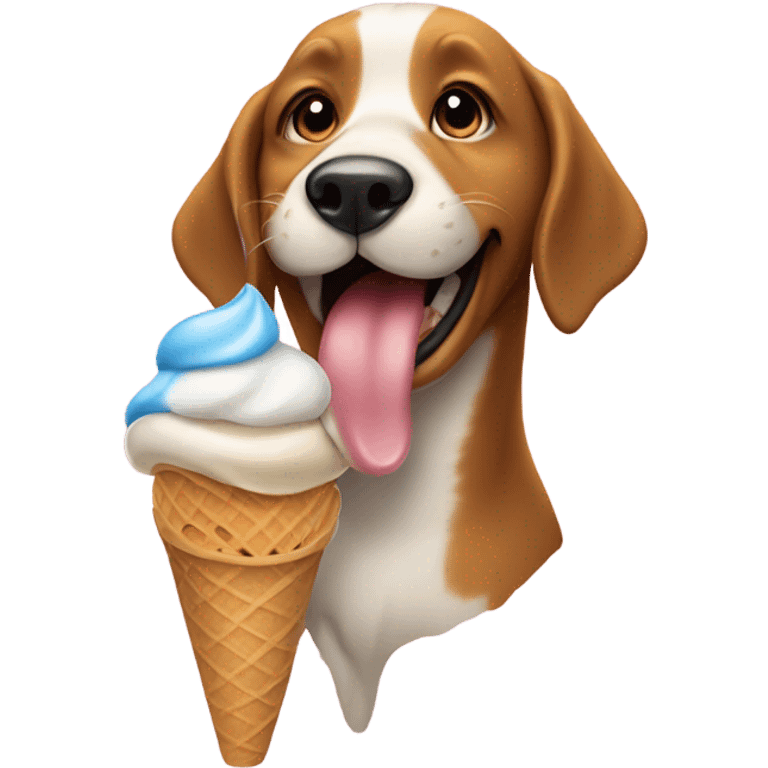 Dog with ice cream  emoji