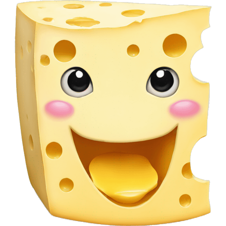 cheese with mouth emoji