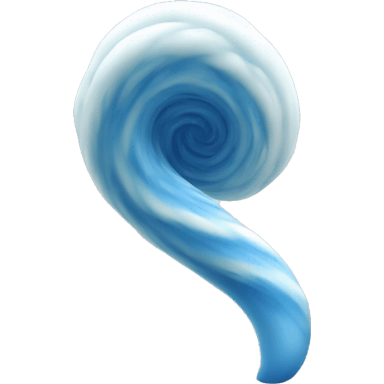 blue white soft spiral tornado side view emoji