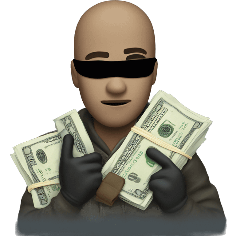 robber with bag of cash emoji