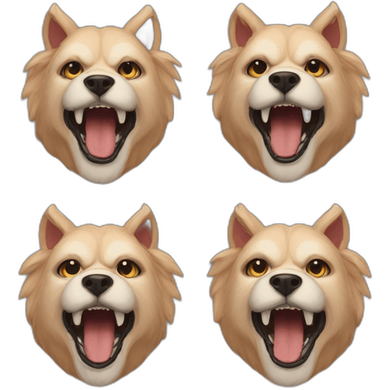 Cerberus with cat head emoji