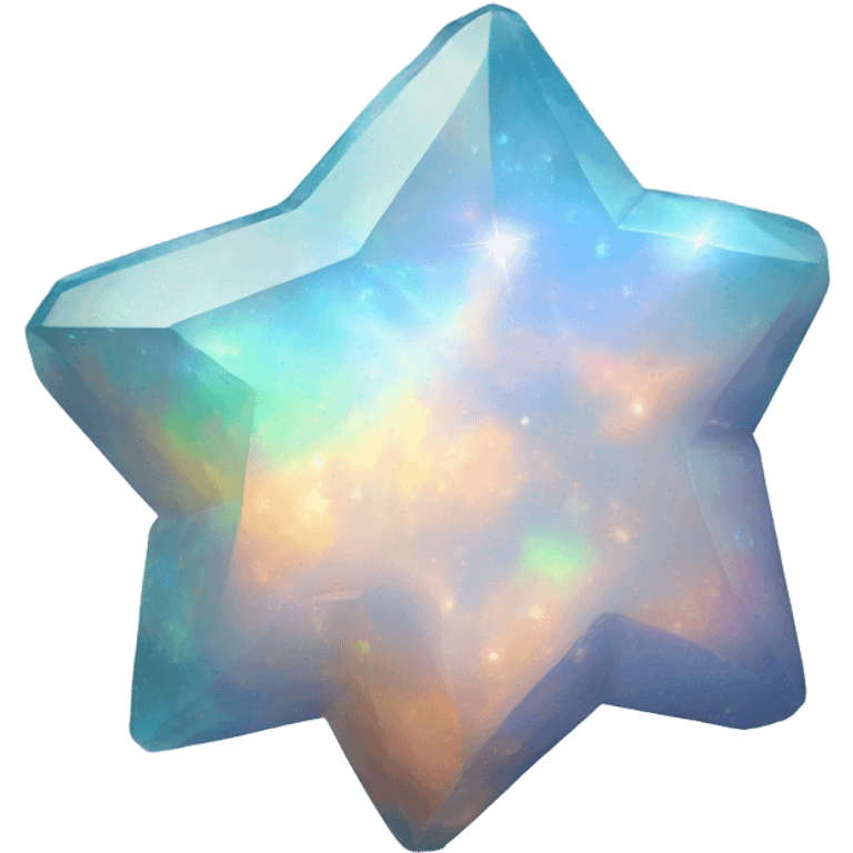 Two small one big star opal crystal emoji