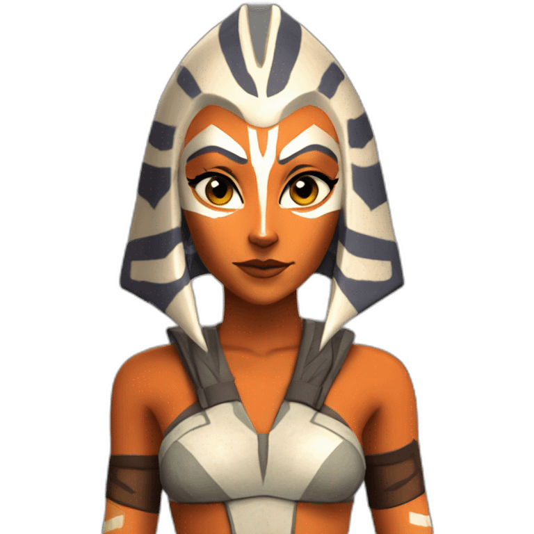 Sexy Ahsoka Tano (portrait, front facing) bikini (small horns) (clone wars season 7) emoji