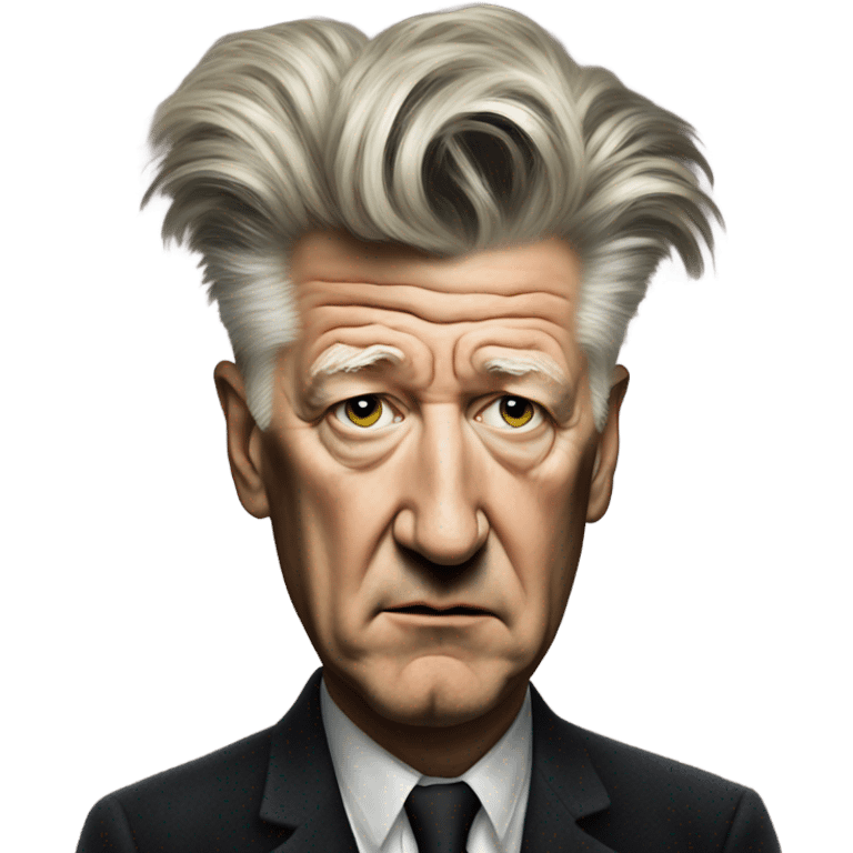 weird portrait of david lynch emoji