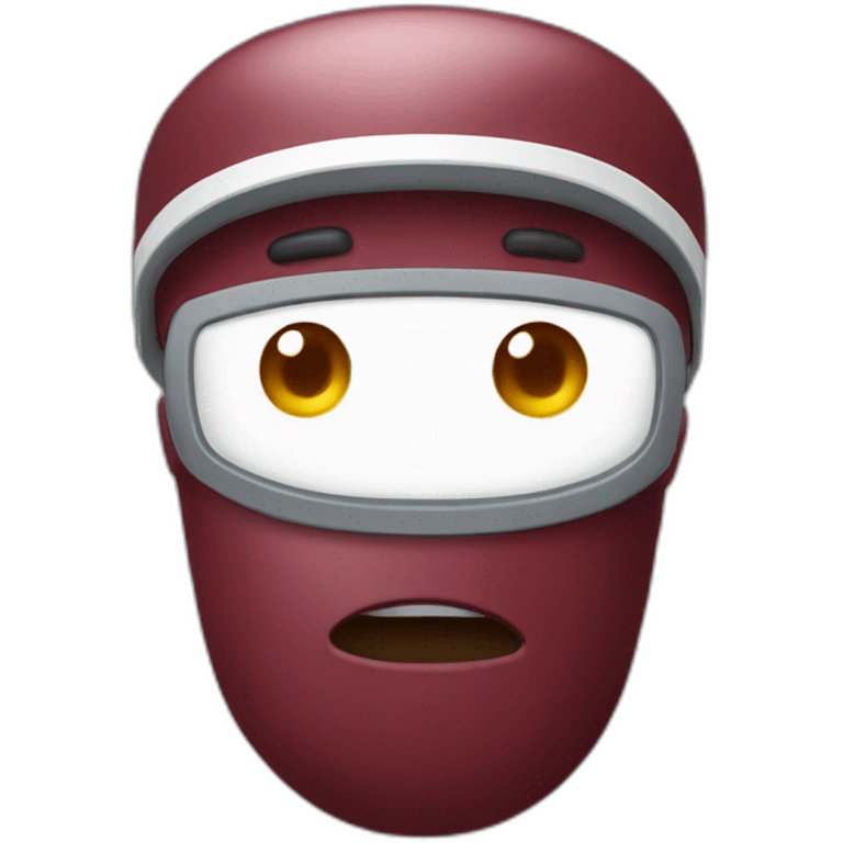 red bean with visor emoji