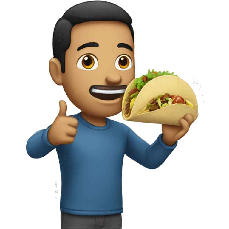 Karim qui mange un tacos  emoji