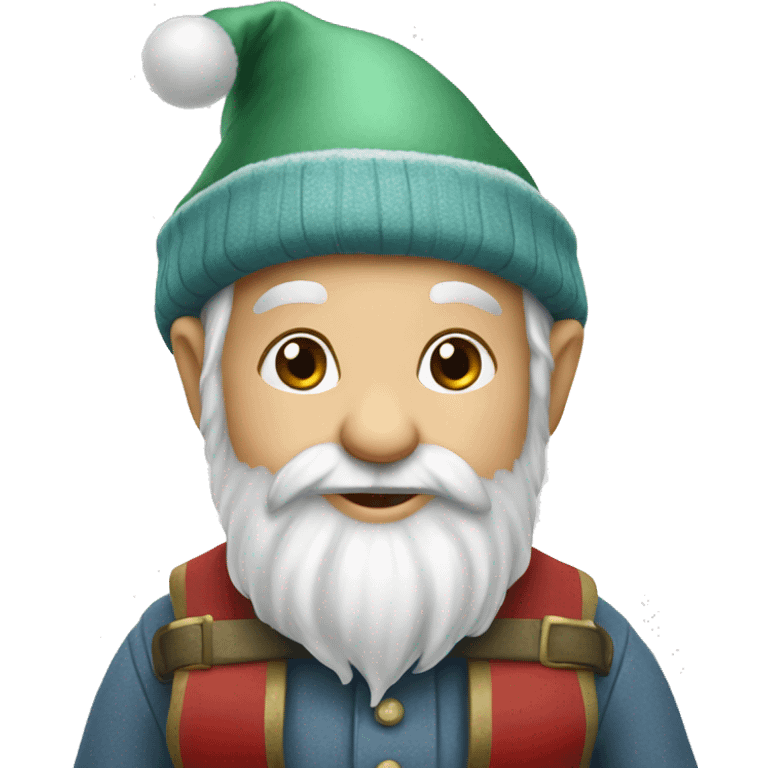 Cute Christmas gnome emoji