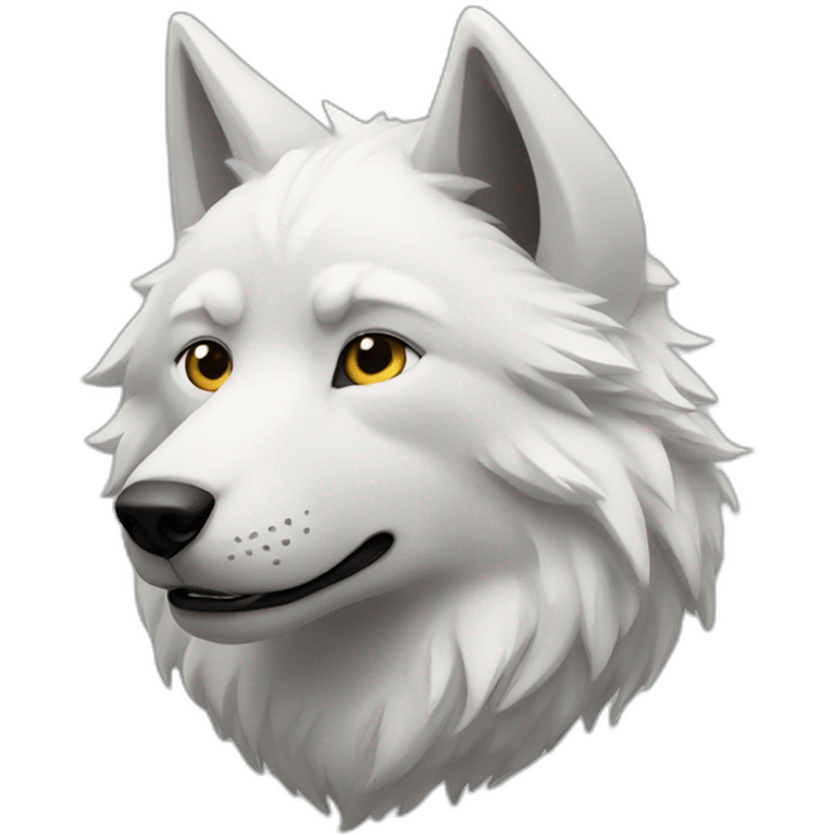 white wolfs emoji