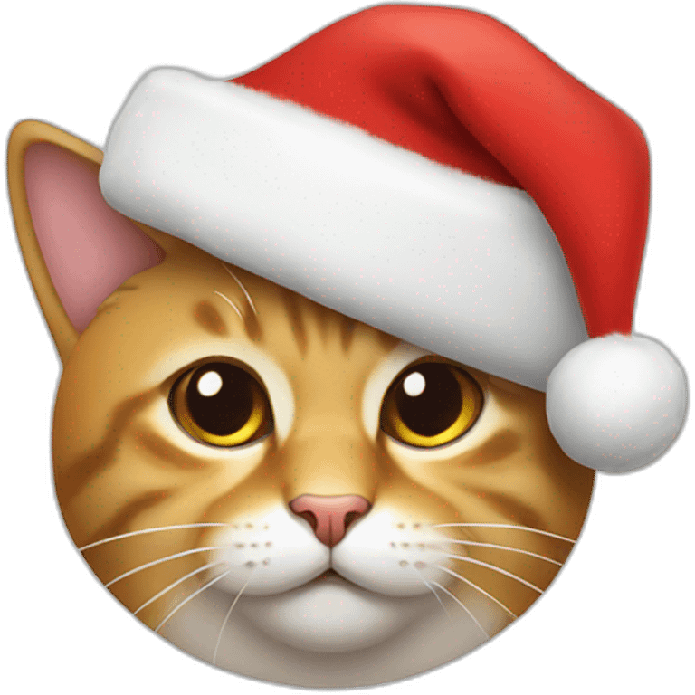 cat with santa hat on emoji