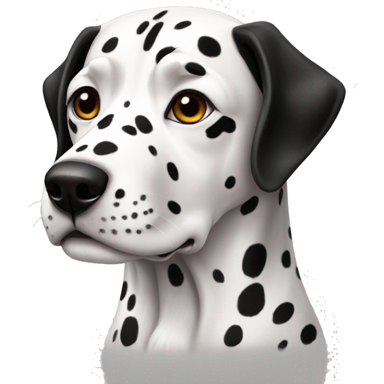 White black dalmata emoji