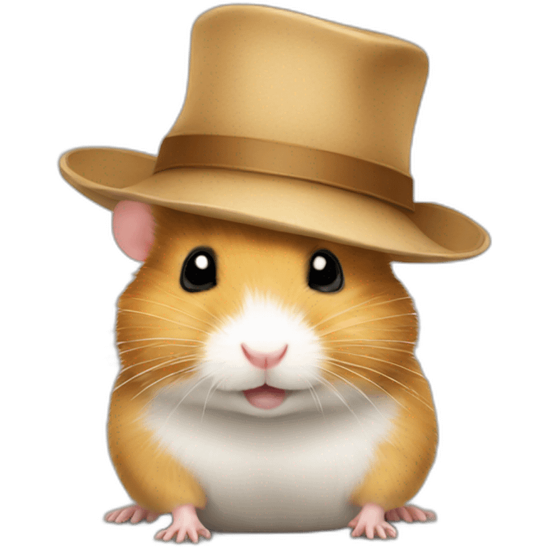 a hamster in a hat emoji