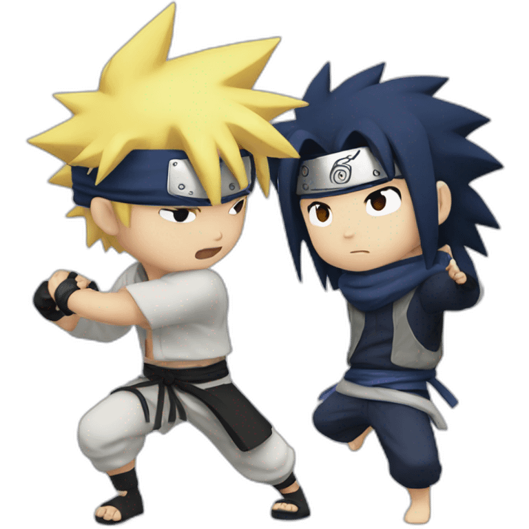 Sasuke fighting white Naruto emoji